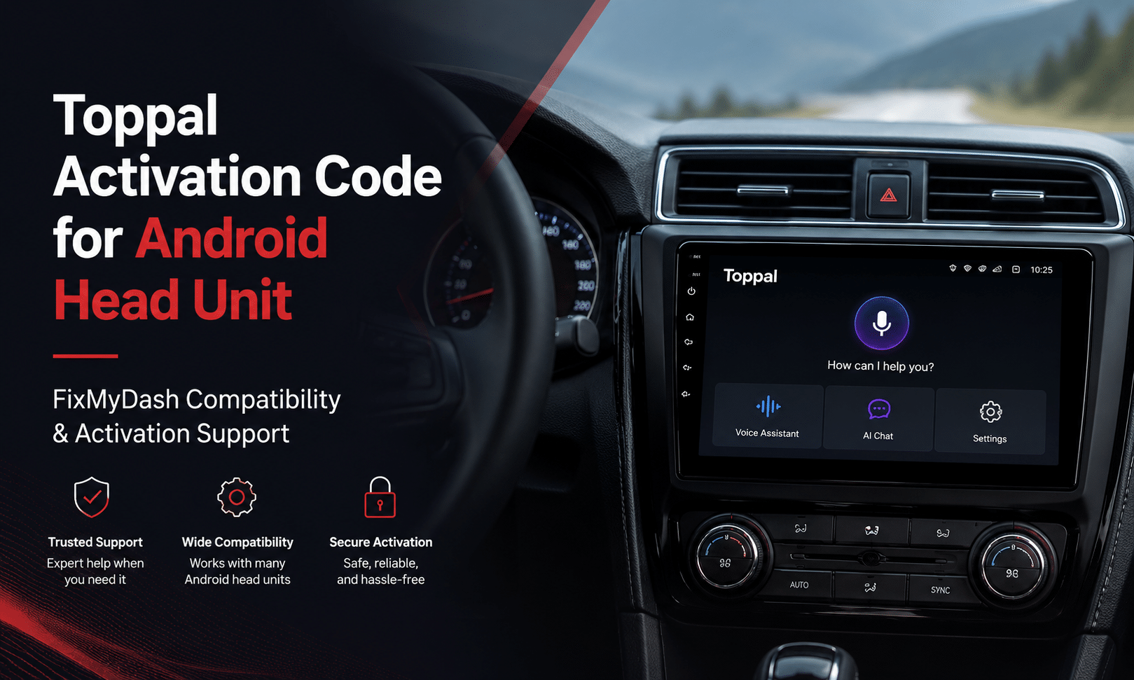Código de Ativação Toppal para Unidade Principal Android | FixMyDash